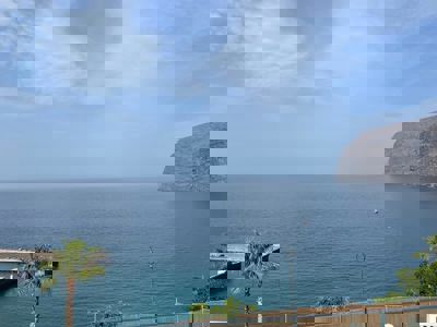 View of ocean access from the terrace of Buenavista The Blue Oyster in Los Gigantes.