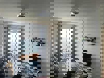 View of the access to the terrace from the living room in Los Gigantes.