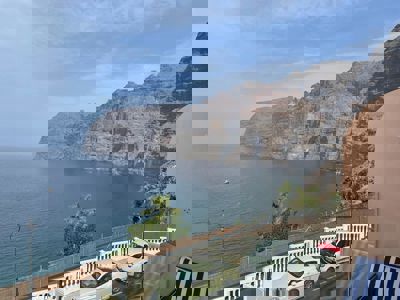 View of the free parking area on the terrace of Buenavista The Blue Oyster, Los Gigantes.