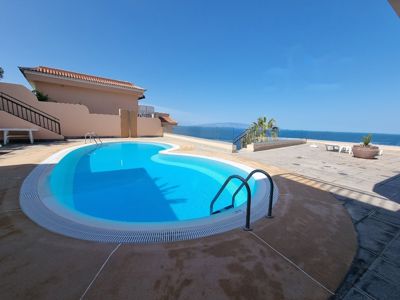 View of the tranquil pool at Buenavista The Blue Oyster, Los Gigantes.