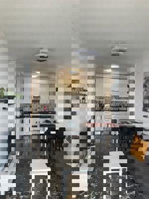 Modern open living room in Los Gigantes, Buenavista The Blue Oyster.