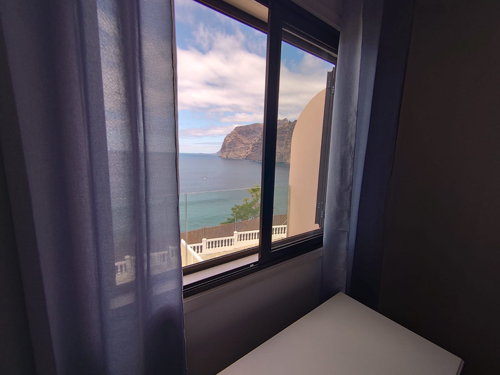 Panoramic view from the room at Buenavista The Blue Oyster, Los Gigantes.
