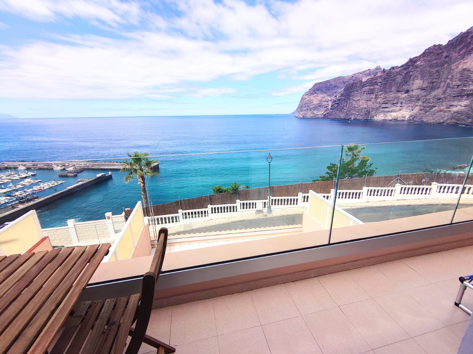 Stunning ocean views from the terrace in Los Gigantes.