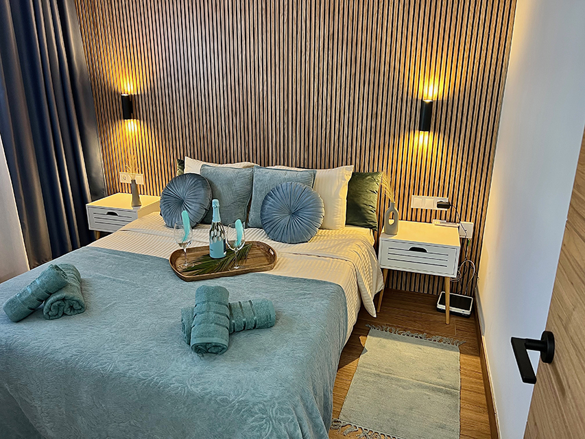 Bedroom in Ocean View Luxury Apartment in Callao Salvaje, a cozy space perfect for evening rest.