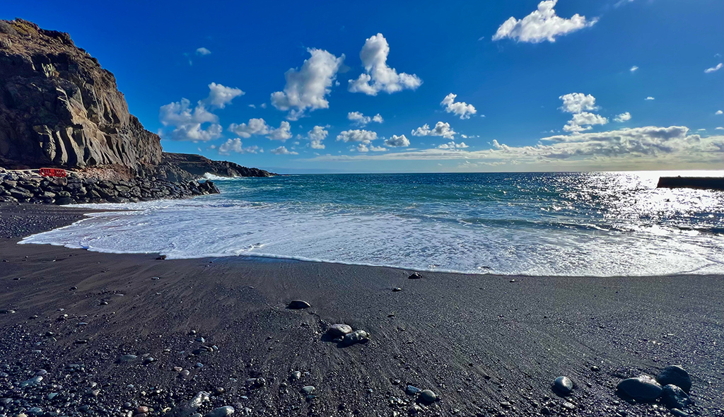Ajabo Beach in Callao Salvaje, an intimate relaxation space with ocean views.