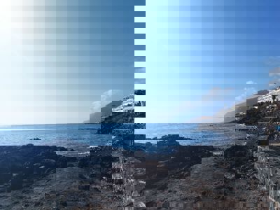 Spacious outdoor area featuring breathtaking ocean views in a vacation rental in the Canary Islands