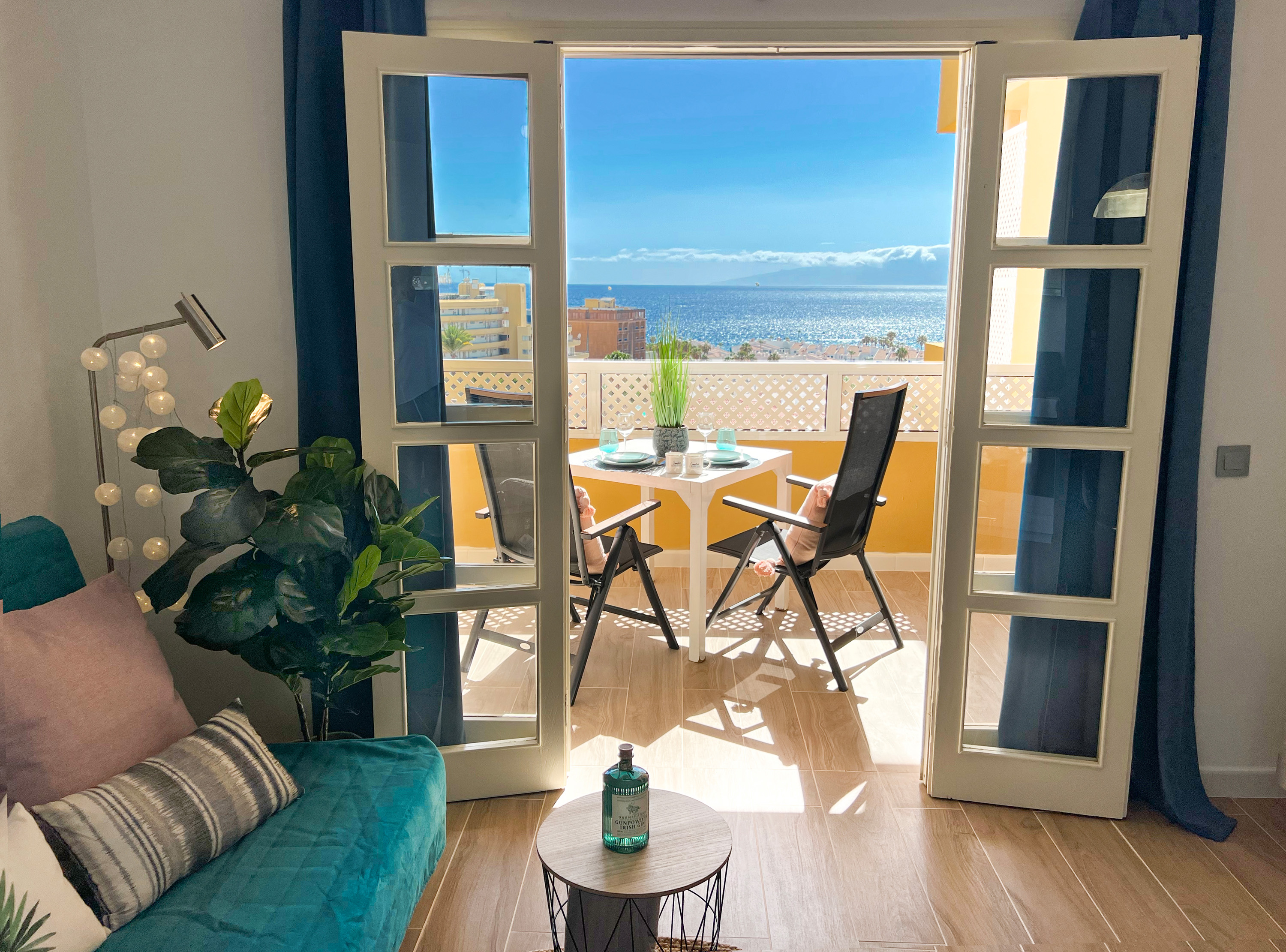Panoramic view from the terrace of Orlando Sea View in Costa Adeje.