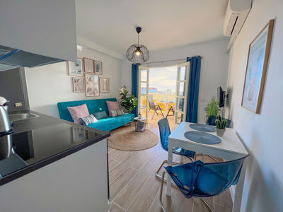 Living room of the complete house at Orlando Sea View, Costa Adeje, featuring modern decor and sea views.