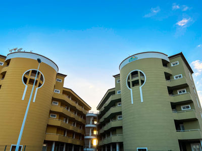 View of the comfortable community at Orlando Sea View, Vecindario, Tenerife.