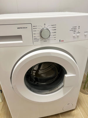 Modern washer in the bathroom of Orlando Sea View, Costa Adeje.